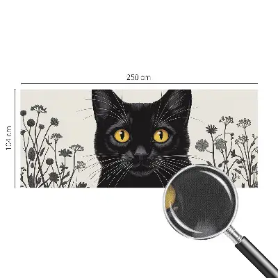 Zelfklevend fotobehang op maat met een patroon van katten en bloemen