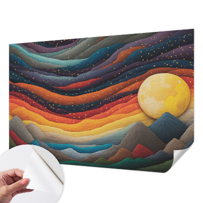 Zelfklevend fotobehang Kleurrijke bergen