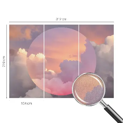 3D fotobehang met een motief van etherische wolken