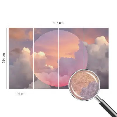 3D fotobehang met een motief van etherische wolken