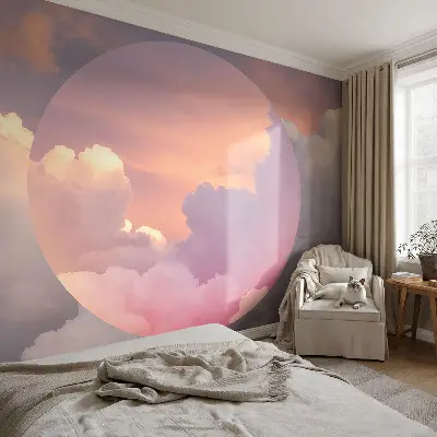 3D fotobehang met een motief van etherische wolken