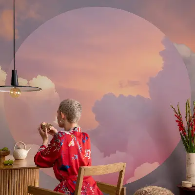 3D fotobehang met een motief van etherische wolken