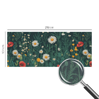 Zelfklevend fotobehang met een ontwerp van wilde bloemen