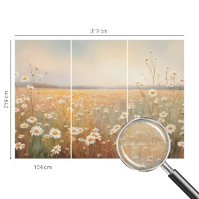 Fotobehang zelfklevend met een bloemenweide als motief