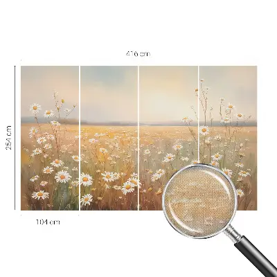 Fotobehang zelfklevend met een bloemenweide als motief