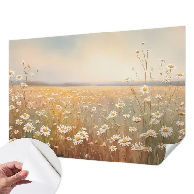 Fotobehang zelfklevend met een bloemenweide als motief