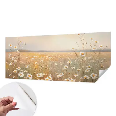Fotobehang zelfklevend met een bloemenweide als motief