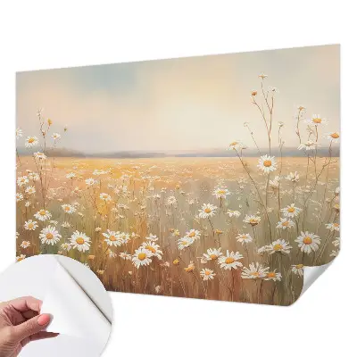 Fotobehang zelfklevend met een bloemenweide als motief