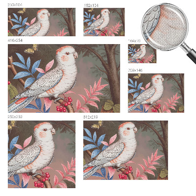 Zelfklevende behangsticker met een tropisch natuureffect