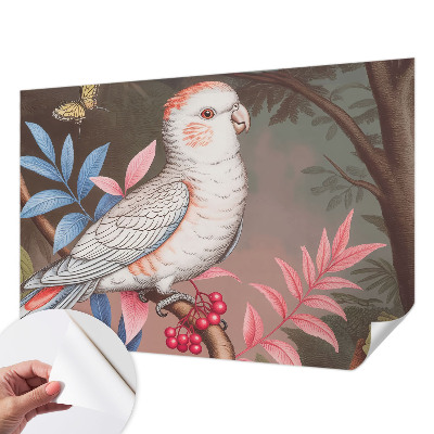 Zelfklevende behangsticker met een tropisch natuureffect