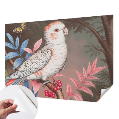 Zelfklevende behangsticker met een tropisch natuureffect