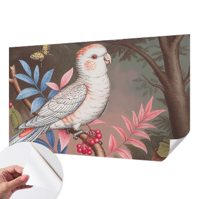 Zelfklevende behangsticker met een tropisch natuureffect