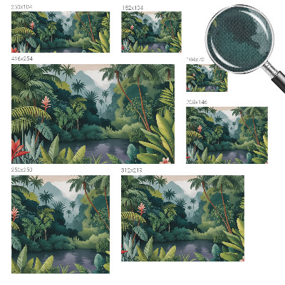 3D fotobehang Exotisch landschap