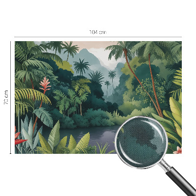 3D fotobehang met een exotisch landschap