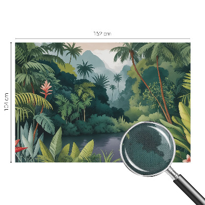 3D fotobehang met een exotisch landschap