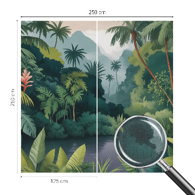 3D fotobehang Exotisch landschap