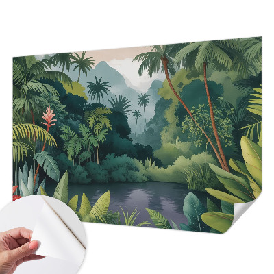 3D fotobehang Exotisch landschap