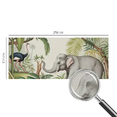 Foto behang voor de kinderkamer met een exotische scène