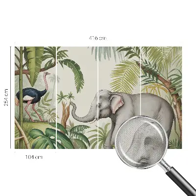 Foto behang voor de kinderkamer met een exotische scène