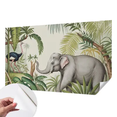 Foto behang voor de kinderkamer met een exotische scène