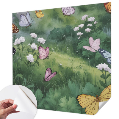 Fotobehang voor de kinderkamer Vlinders in de weide
