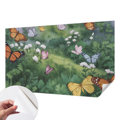 Fotobehang voor de kinderkamer Vlinders in de weide