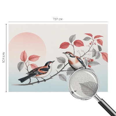 Fotobehang voor kinderkamer met zittende vogels