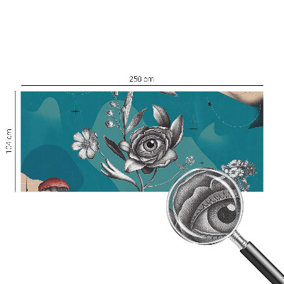 Zelfklevende behangsticker Bloem oog