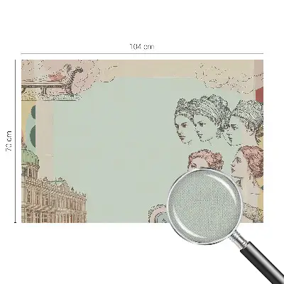 Zelfklevend fotobehang op maat met een klassieke collage als ontwerp