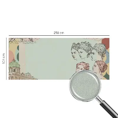 Zelfklevend fotobehang op maat met een klassieke collage als ontwerp