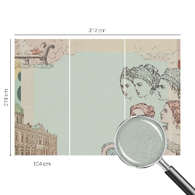 Zelfklevend fotobehang op maat Klassieke collage