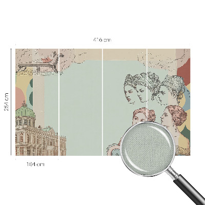 Zelfklevend fotobehang op maat Klassieke collage