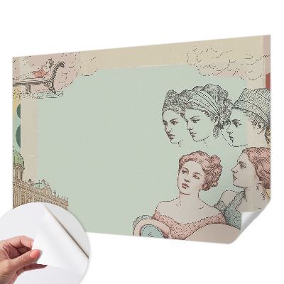 Zelfklevend fotobehang op maat Klassieke collage