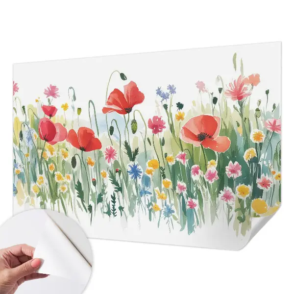 3D fotobehang met het motief Zomerweide