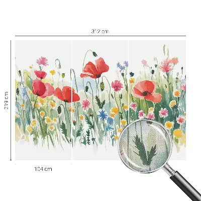 3D fotobehang met het motief Zomerweide