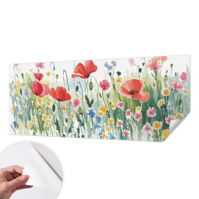 3D fotobehang met het motief Zomerweide