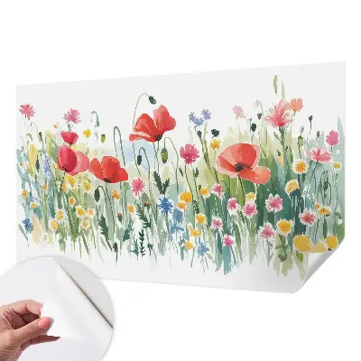 3D fotobehang met het motief Zomerweide