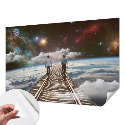Fotobehang kinderkamer met motief van een ruimtereis
