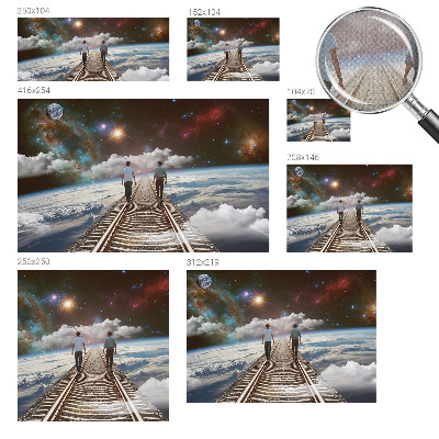 Fotobehang kinderkamer met motief van een ruimtereis