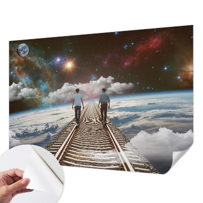 Fotobehang kinderkamer met motief van een ruimtereis