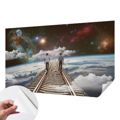 Fotobehang kinderkamer met motief van een ruimtereis