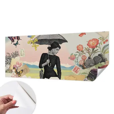 Fotobehang voor kinderkamer met een romantische collage