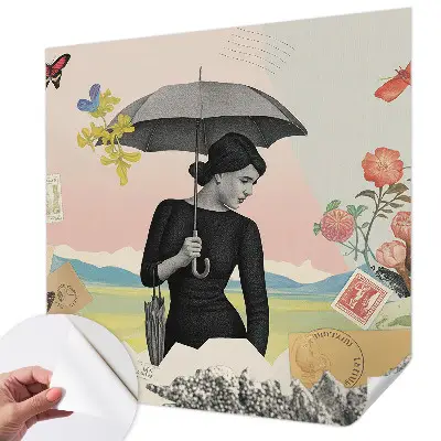 Fotobehang voor kinderkamer met een romantische collage