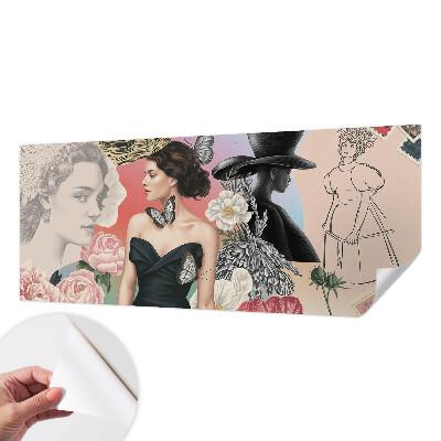 Fotobehang babykamer Bloemen en portretten