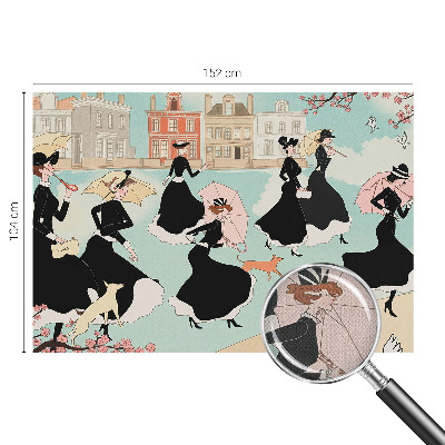 Fotobehang voor de kinderkamer Vrouwen die lopen