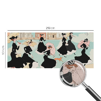 Fotobehang voor de kinderkamer Vrouwen die lopen