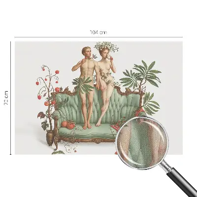 Foto behang voor de keuken met een mysterieuze en elegante print