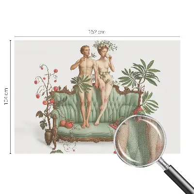 Foto behang voor de keuken met een mysterieuze en elegante print