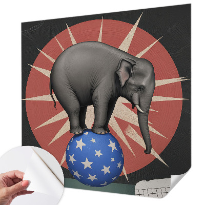 Zelfklevend fotobehang Circusolifant
