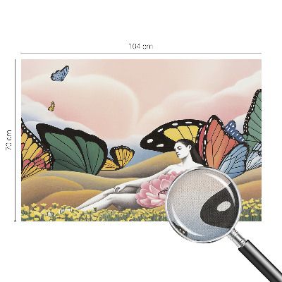 Fotobehang zelfklevend met een vlinderweide als motief